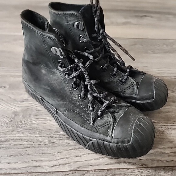 Converse Chuck Taylor All Star Suade Black Hi Top Sz 5.5 - Picture 1 of 5